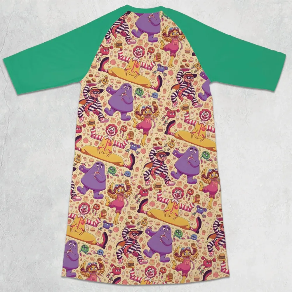 The McDonald's Gang 3/4 Sleeve Raglan Dress - 2