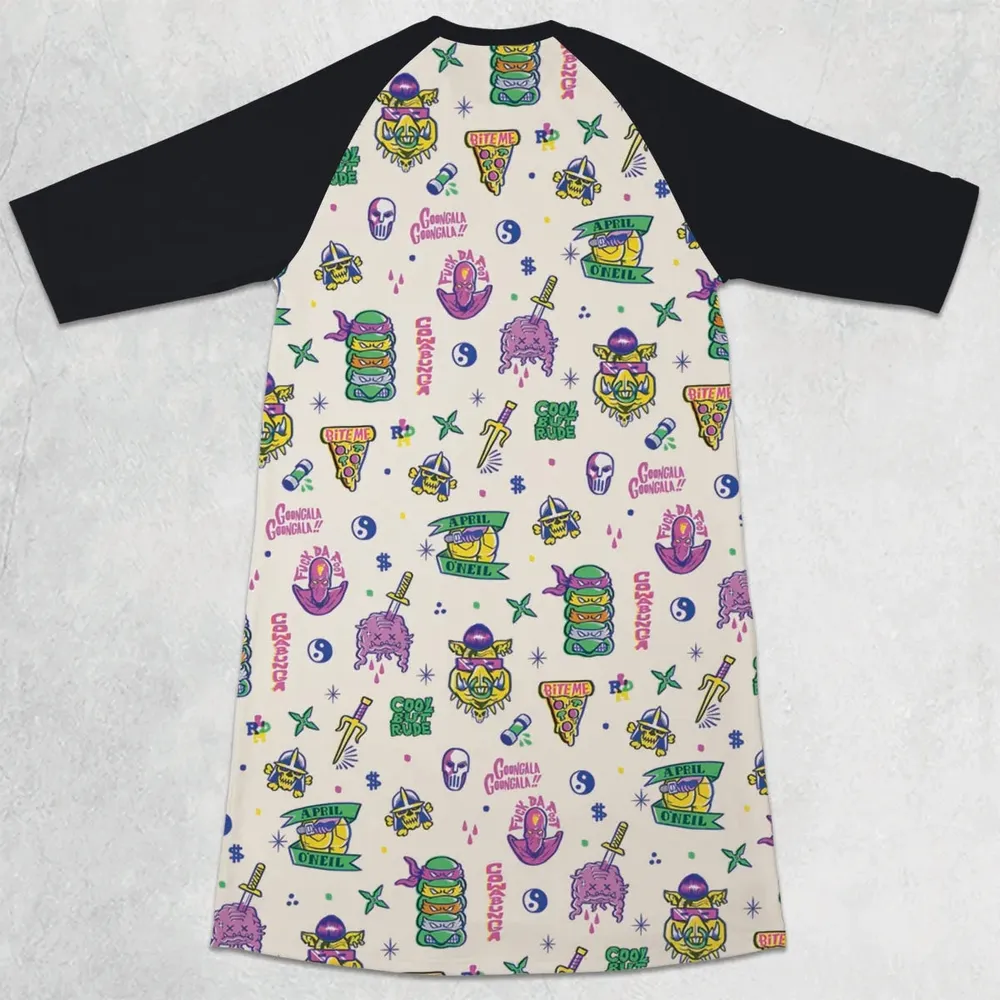 Shell Shock Teenage Mutant Ninja Turtles 3/4 Sleeve Raglan Dress - 2
