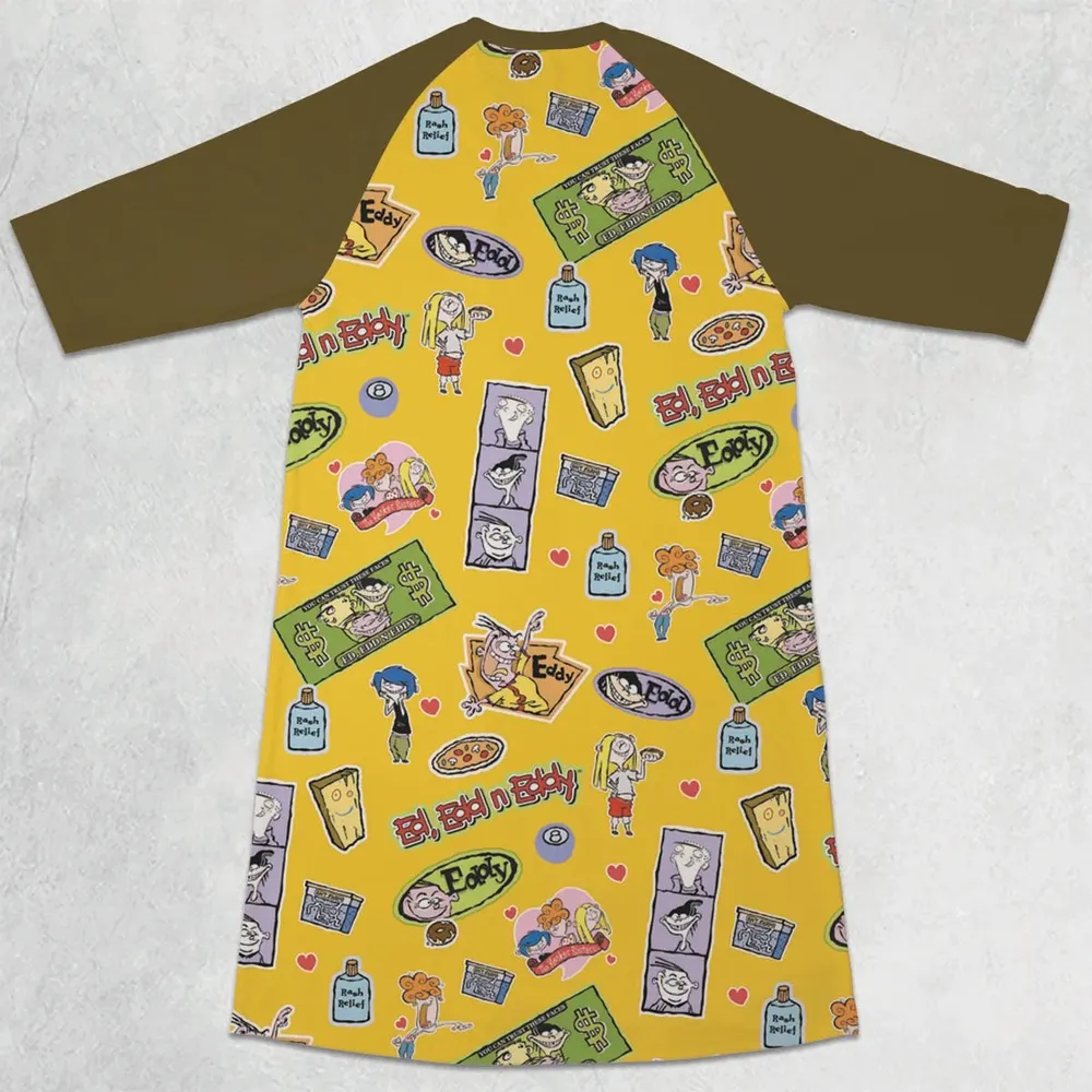 Ed Edd n Eddy n The Kanker Sisters 3/4 Sleeve Raglan Dress - 2
