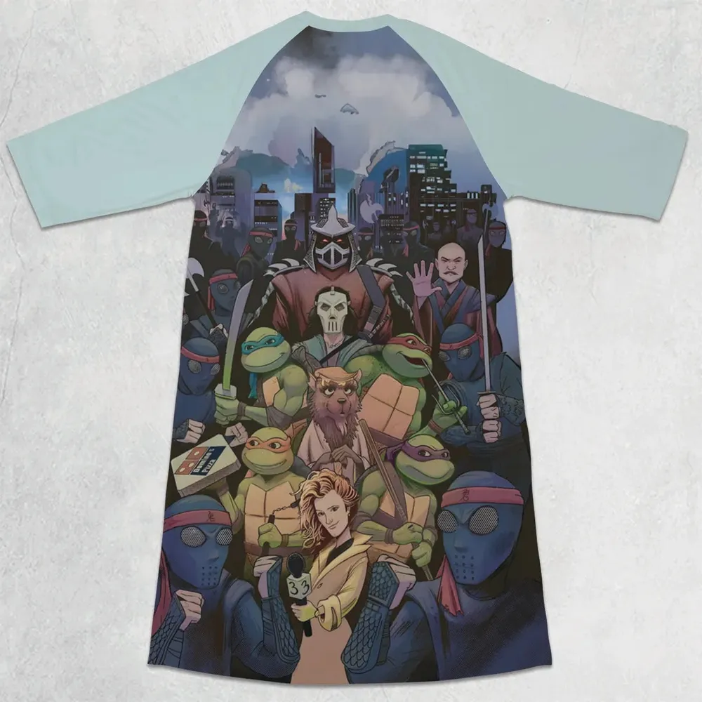 Turtles vs Ninja Teenage Mutant Ninja Turtles 3/4 Sleeve Raglan Dress - 2