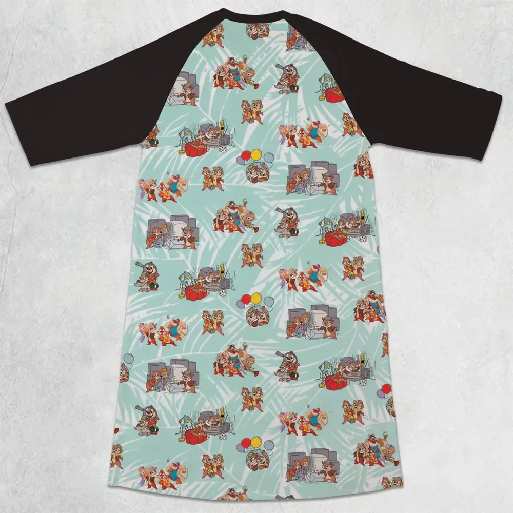 Rescue Team Chip 'n Dale Rescue Rangers 3/4 Sleeve Raglan Dress - 2