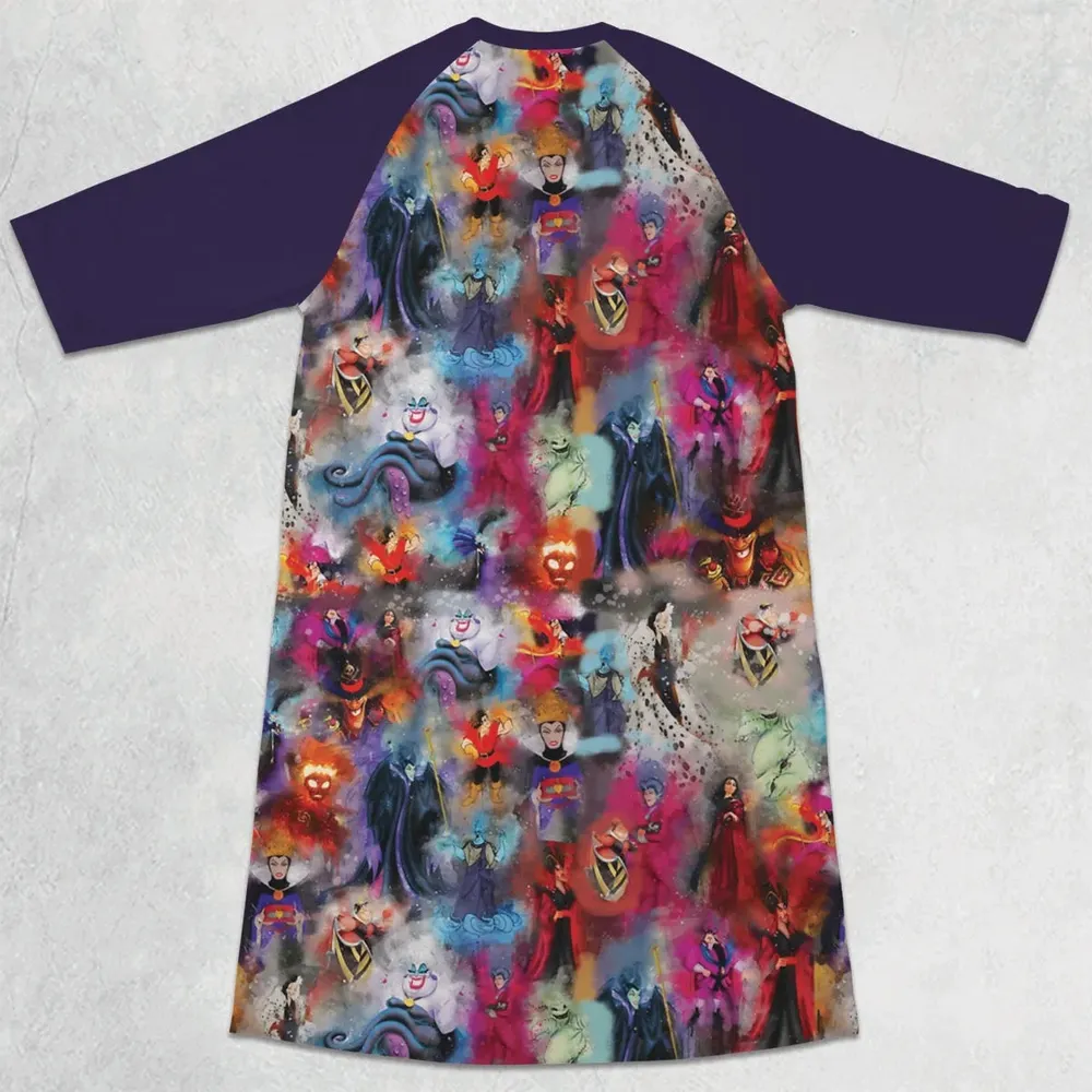 Hawaiian Shirt - MHKHY8FB 3/4 Sleeve Raglan Dress - 2
