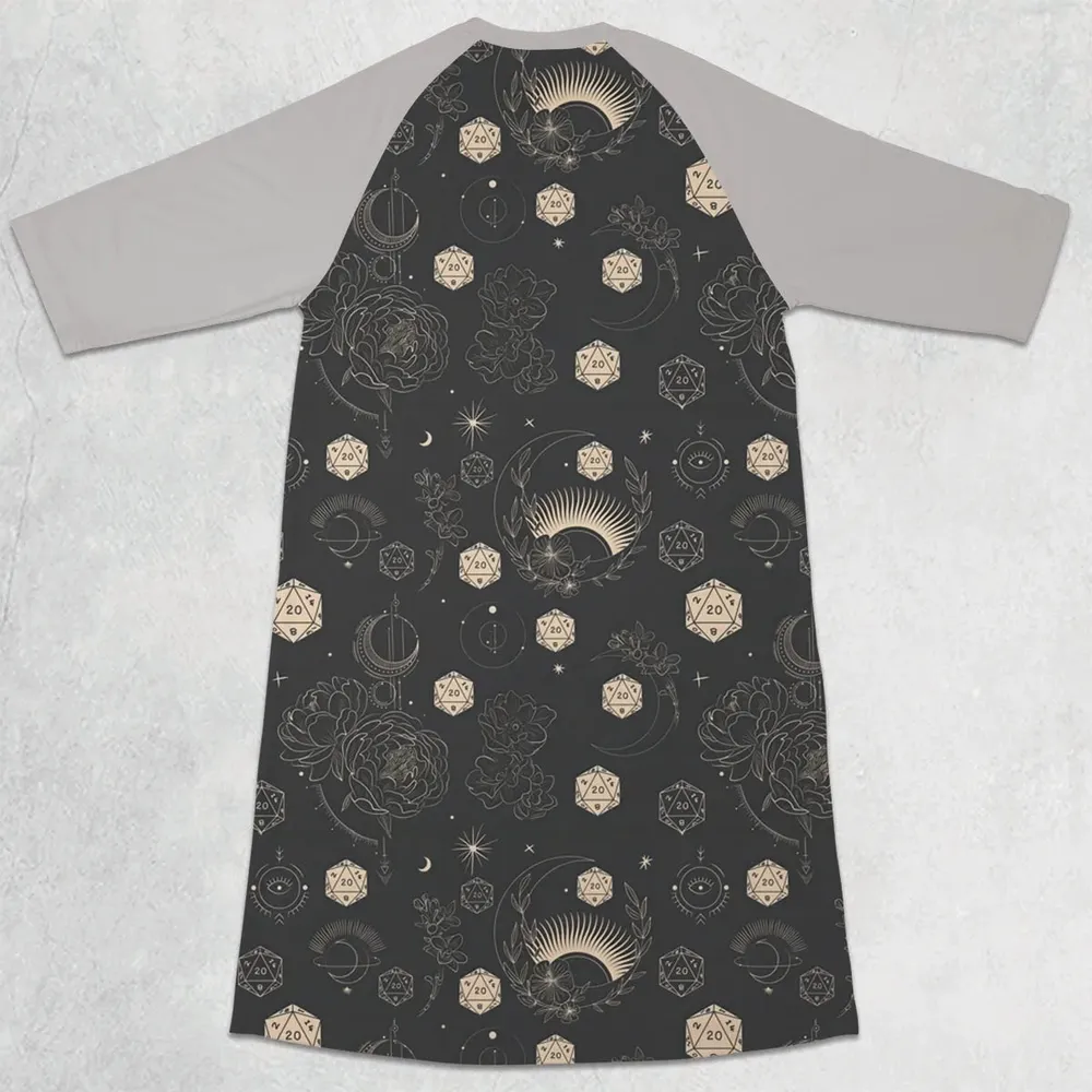 Explosion Dice DnD 3/4 Sleeve Raglan Dress - 2