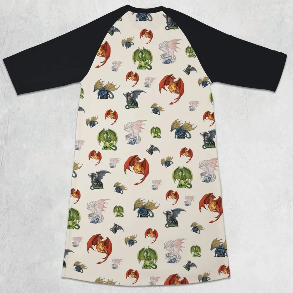 Dragon Dice DnD 3/4 Sleeve Raglan Dress - 2