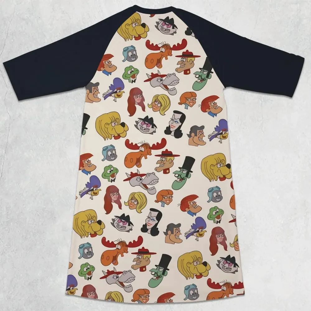 Memory of Jay Ward 3/4 Sleeve Raglan Dress - 2