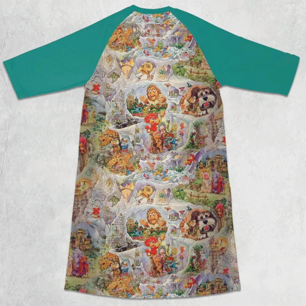 Fraggle Rock Journey Jim Henson 3/4 Sleeve Raglan Dress - 2
