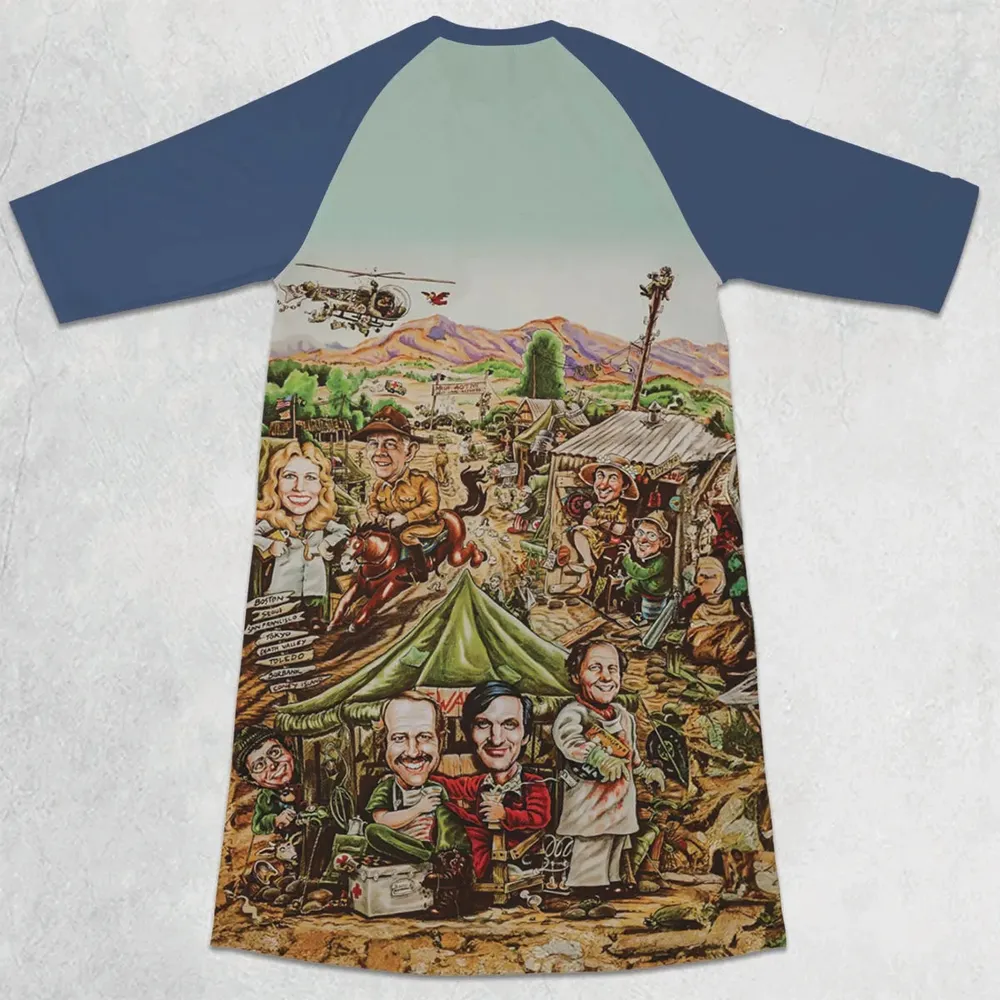 M*A*S*H Movie Art 3/4 Sleeve Raglan Dress - 2