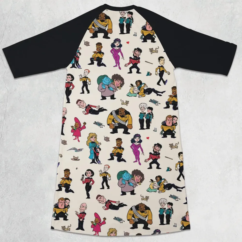 Star Trek TNG Tribute 3/4 Sleeve Raglan Dress - 2