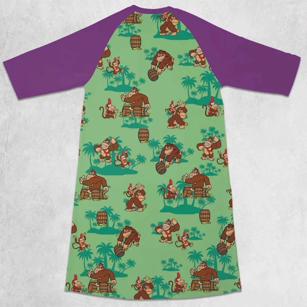 Donkey Kong & Diddy Kong 3/4 Sleeve Raglan Dress - 2