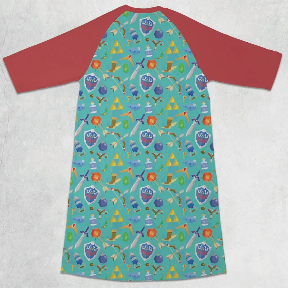 Zelda Korok 3/4 Sleeve Raglan Dress - 2