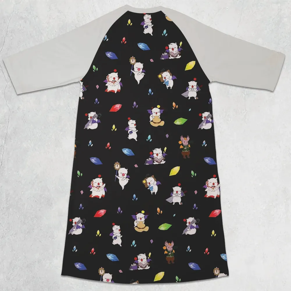 Moggle Final Fantasy 3/4 Sleeve Raglan Dress - 2