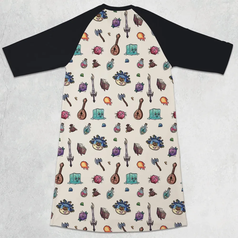 RPG Classics Pack DnD 3/4 Sleeve Raglan Dress - 2