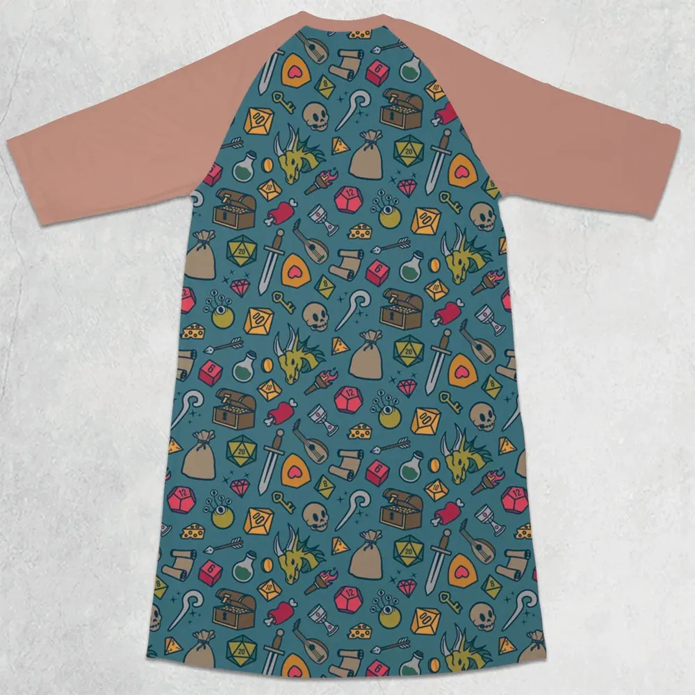 Play Your Role DnD 3/4 Sleeve Raglan Dress - 2