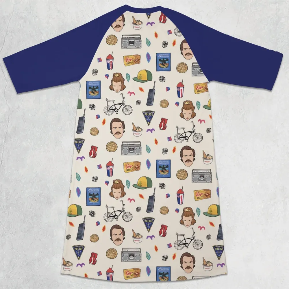 Stranger Things Collection 3/4 Sleeve Raglan Dress - 2