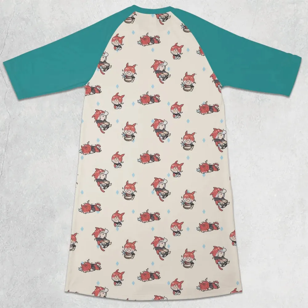 Crystal Exarch Final Fantasy 3/4 Sleeve Raglan Dress - 2