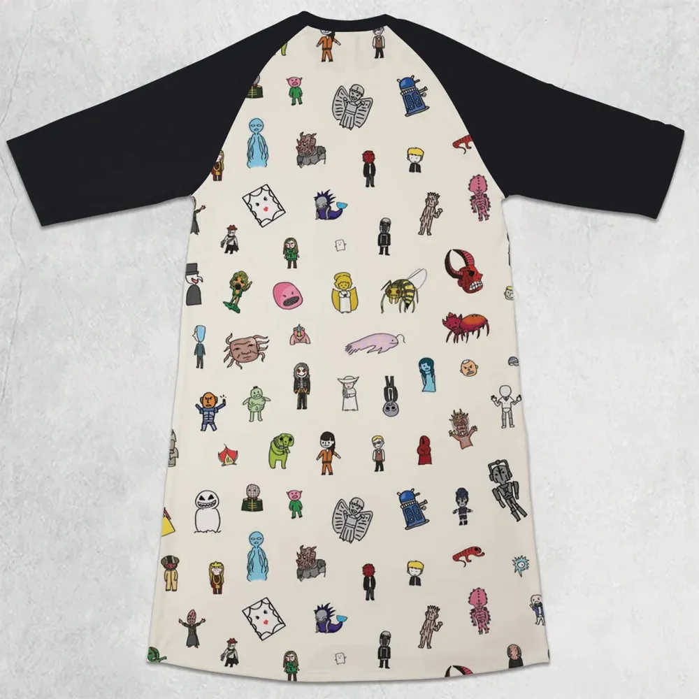 Doctor Who Universe 3/4 Sleeve Raglan Dress - 2