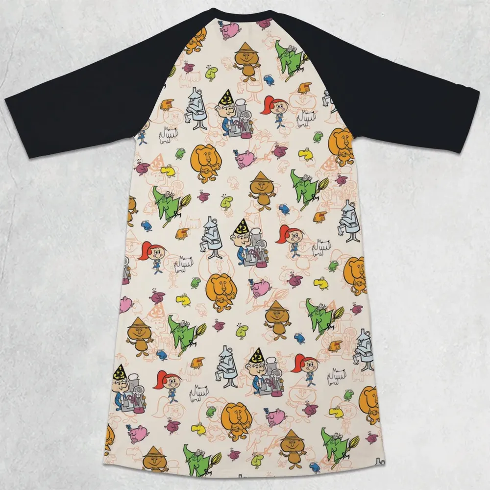 Chibi Tales Of The Wizard Of Oz 3/4 Sleeve Raglan Dress - 2