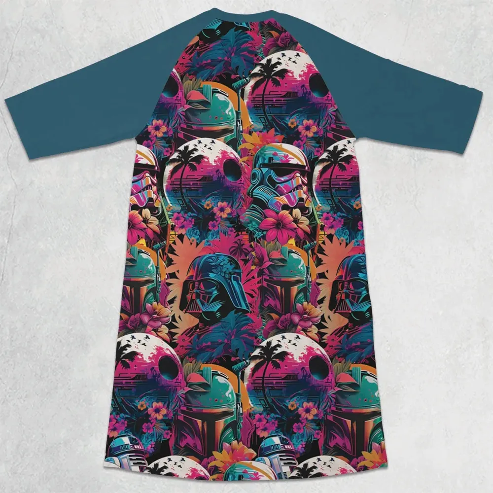 Star Wars Synthwave 3/4 Sleeve Raglan Dress - 2