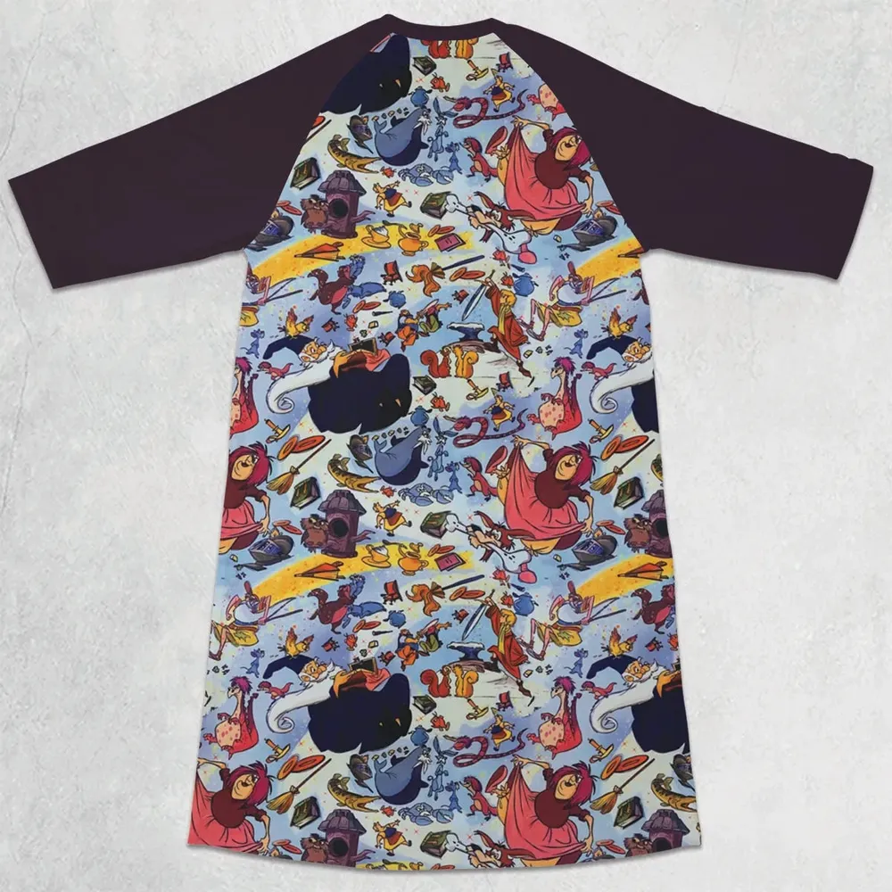Hawaiian Shirt - 3E6JEKP4 3/4 Sleeve Raglan Dress - 2