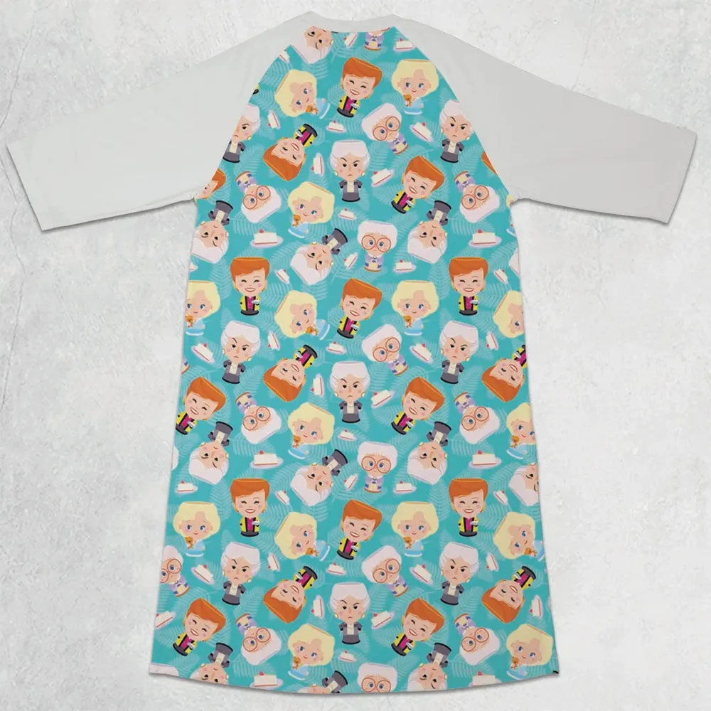 Little Dolls The Golden Girls 3/4 Sleeve Raglan Dress - 2