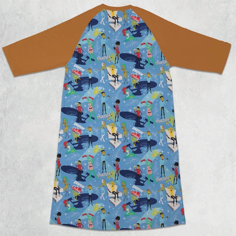 Cruisin' The Galaxy Star Trek 3/4 Sleeve Raglan Dress - 2