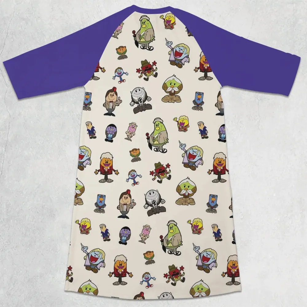 Doctor Who and Mr Men Pattern 3/4 Sleeve Raglan Dress - 2