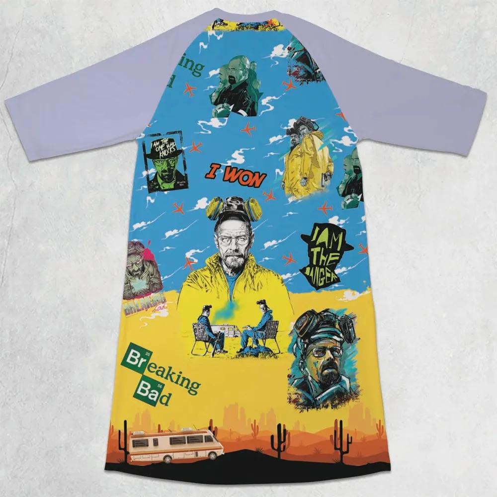 Cooking Meth Breaking Bad 3/4 Sleeve Raglan Dress - 2
