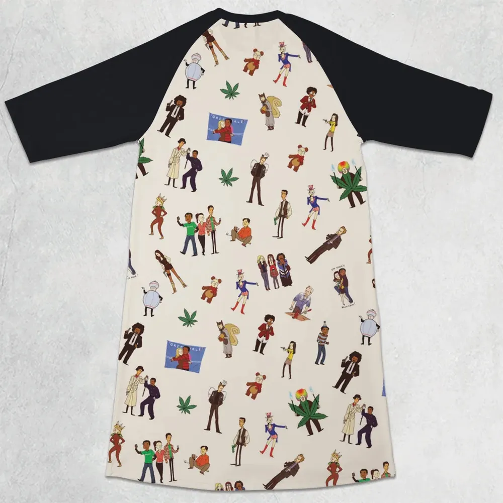 Community Characters Costumes Pattern 3/4 Sleeve Raglan Dress - 2