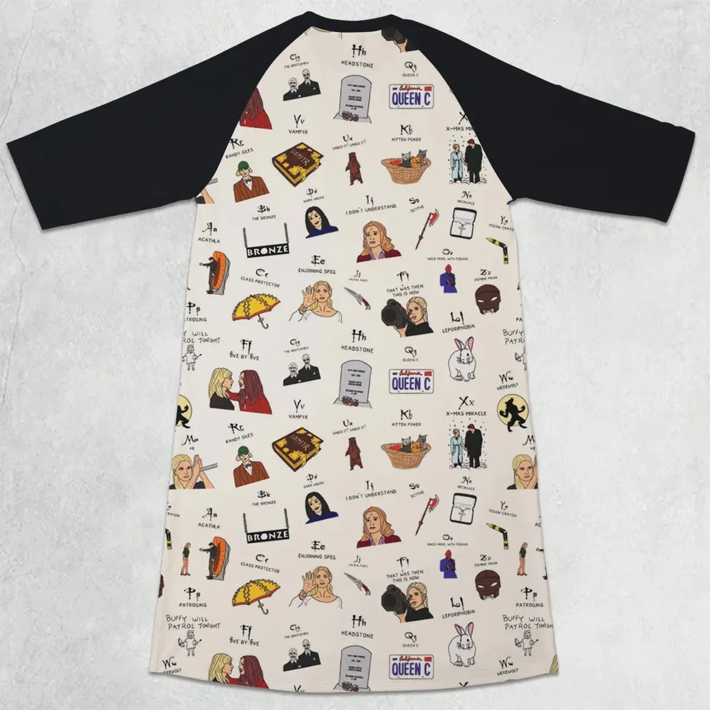 Buffy the Vampire Slayer 3/4 Sleeve Raglan Dress - 2