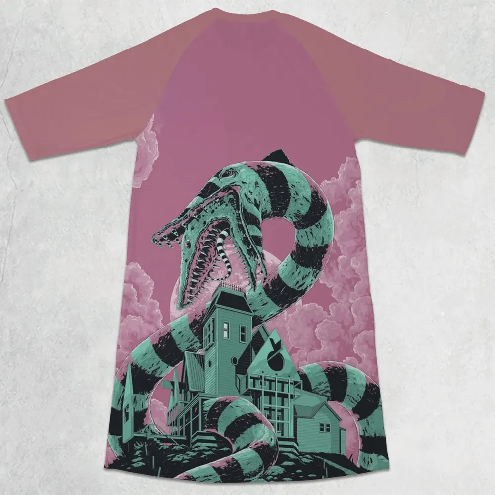 Beetlejuice 3/4 Sleeve Raglan Dress - 2
