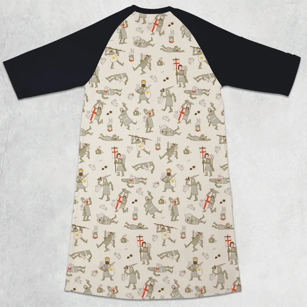 Bad Tempered Rodents Monty Python 3/4 Sleeve Raglan Dress - 2