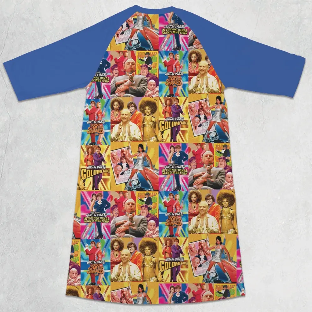 Austin Powers Gold Member 3/4 Sleeve Raglan Dress - 2