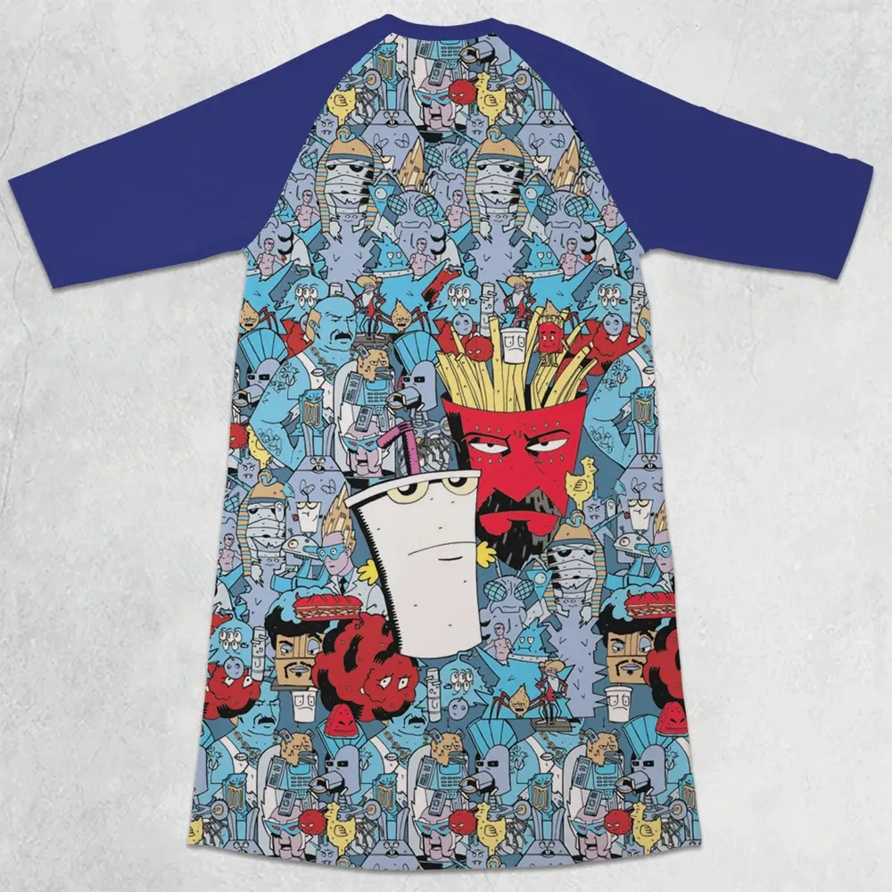 Aqua Teen Hunger Force 3/4 Sleeve Raglan Dress - 2