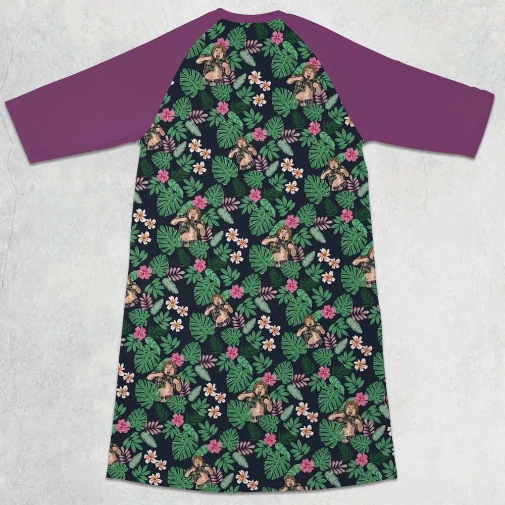 Truffle Shuffle The Goonies 3/4 Sleeve Raglan Dress - 2