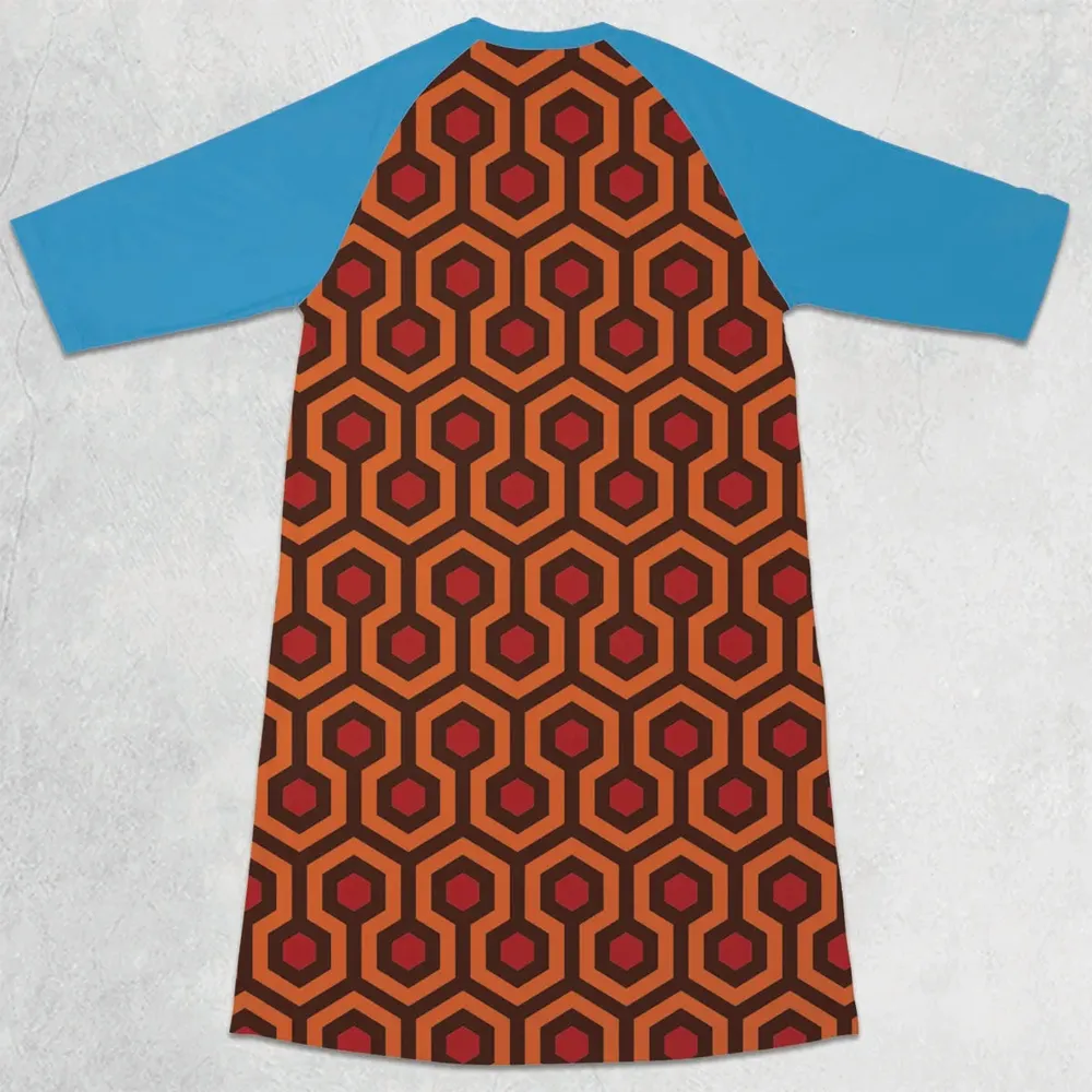 The Overlook Pattern The Shining 3/4 Sleeve Raglan Dress - 2
