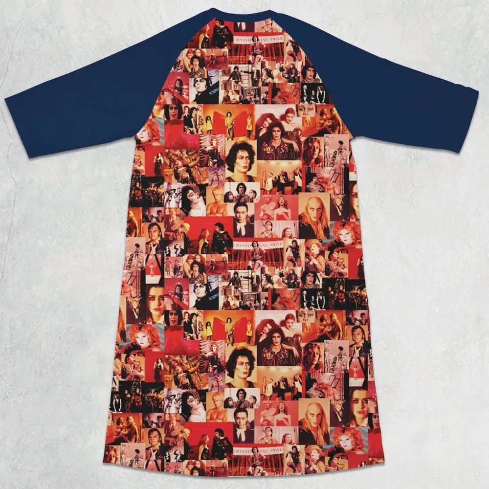 Oh Rocky The Rocky Horror Picture Show 3/4 Sleeve Raglan Dress - 2