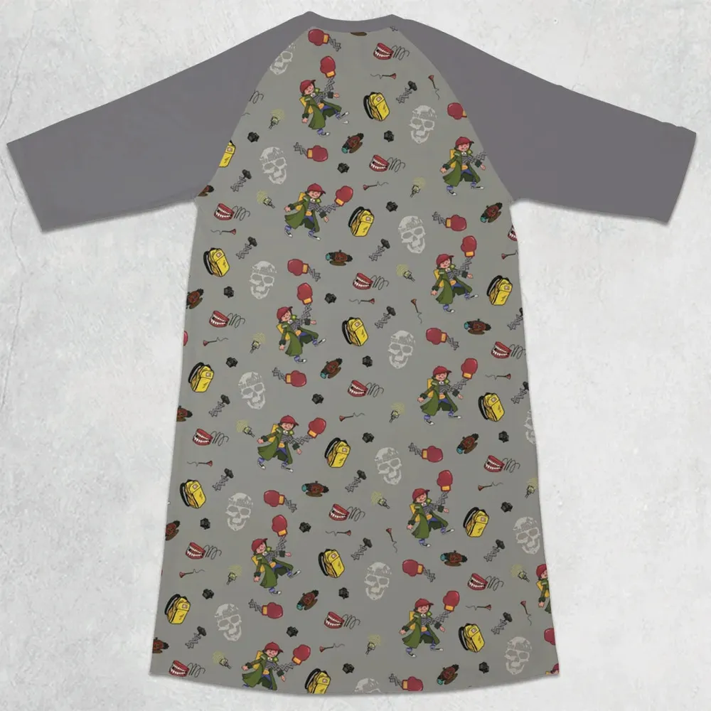 The Goonies Data Invention 3/4 Sleeve Raglan Dress - 2