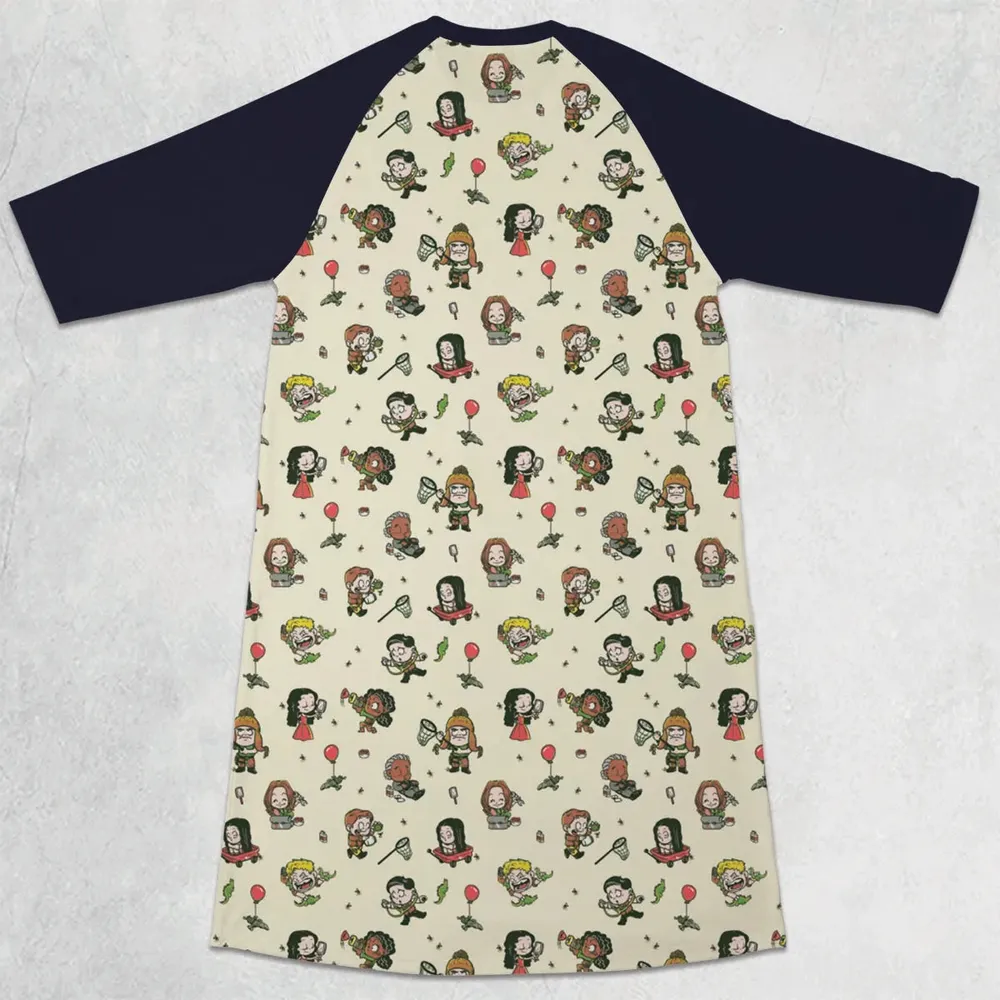 Firefly Characters 3/4 Sleeve Raglan Dress - 2