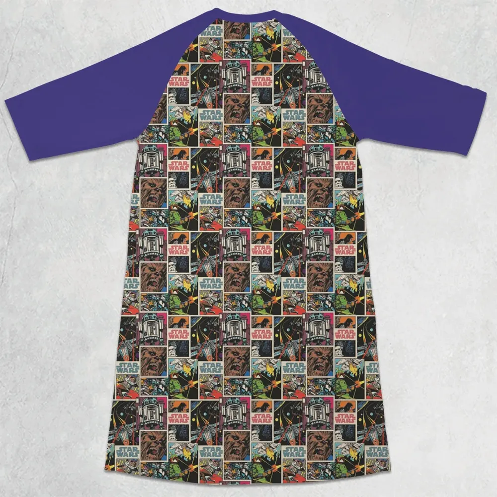 Star Wars Comic 3/4 Sleeve Raglan Dress - 2