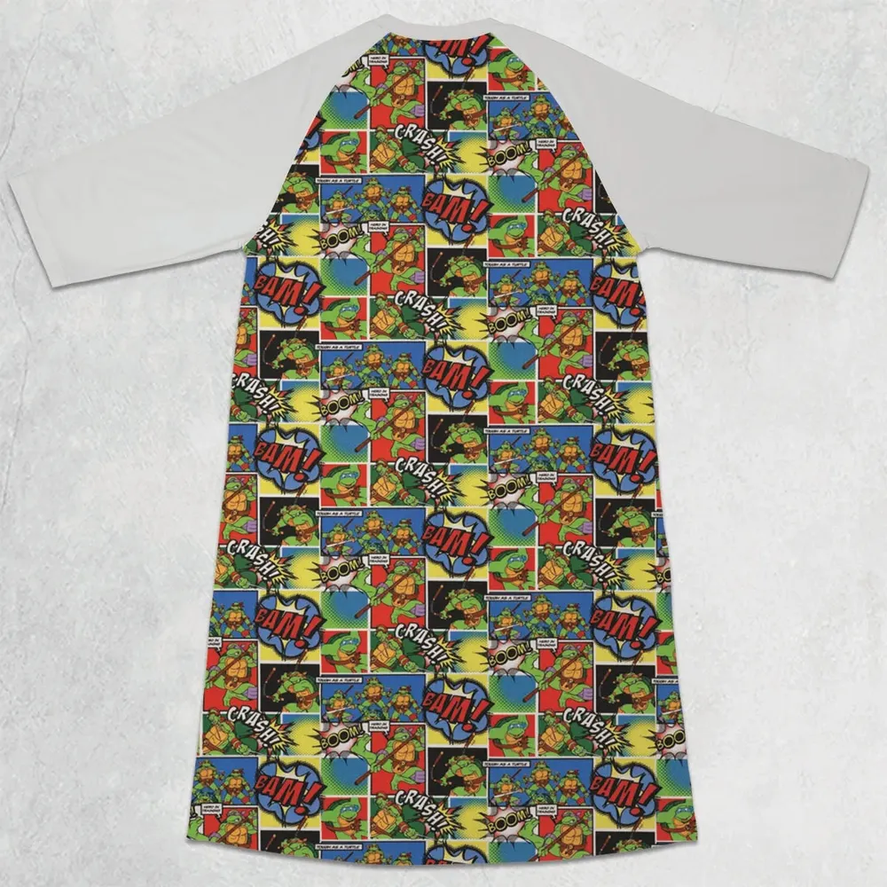 Teenage Mutant Ninja Turtles Comic 3/4 Sleeve Raglan Dress - 2