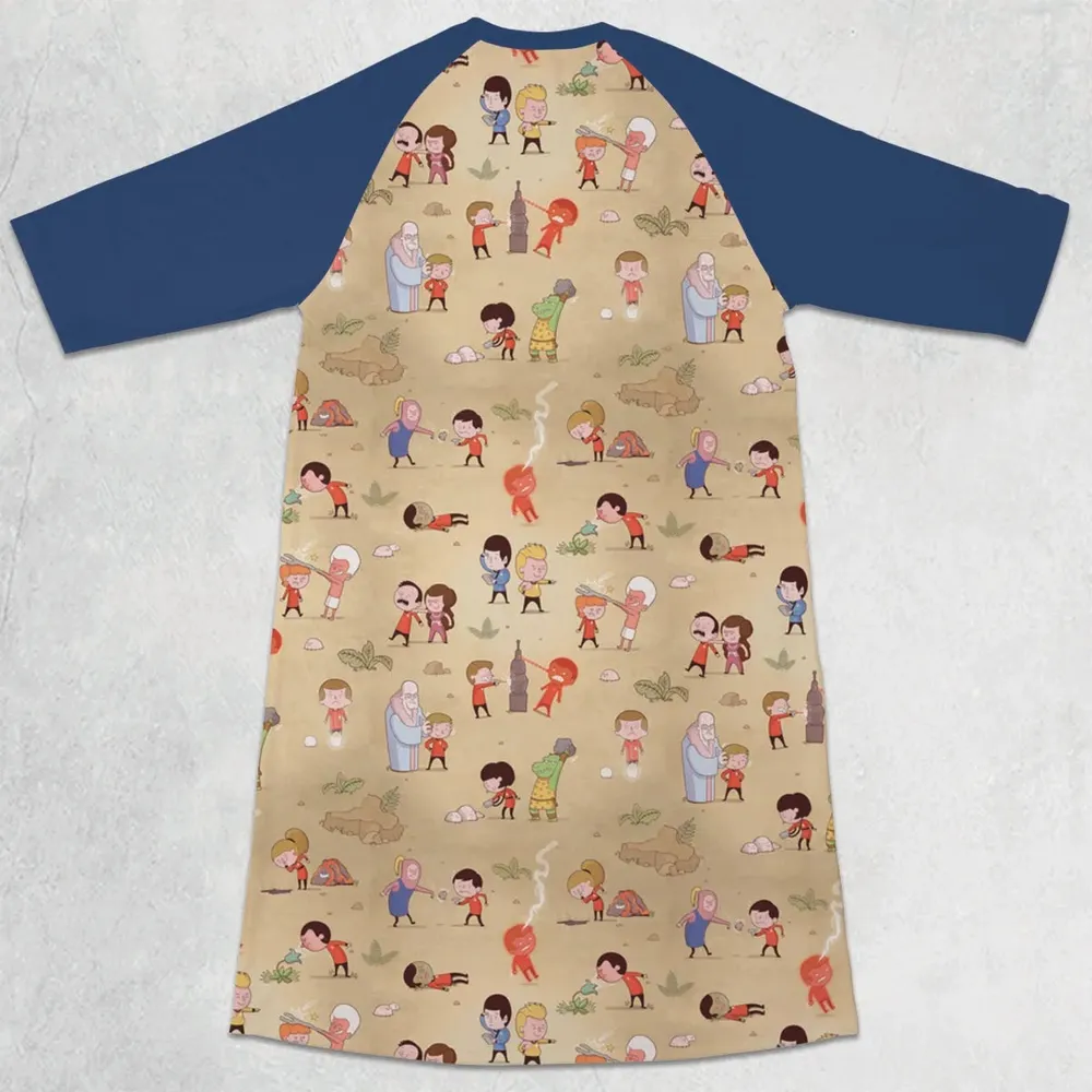 Pyramid America Star Trek Characters 3/4 Sleeve Raglan Dress - 2