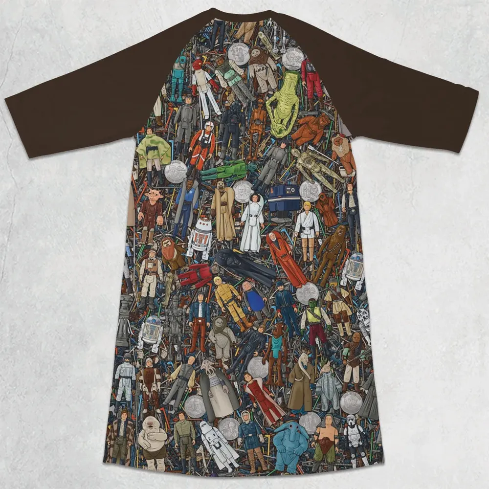 Star Wars Characters Figures 3/4 Sleeve Raglan Dress - 2
