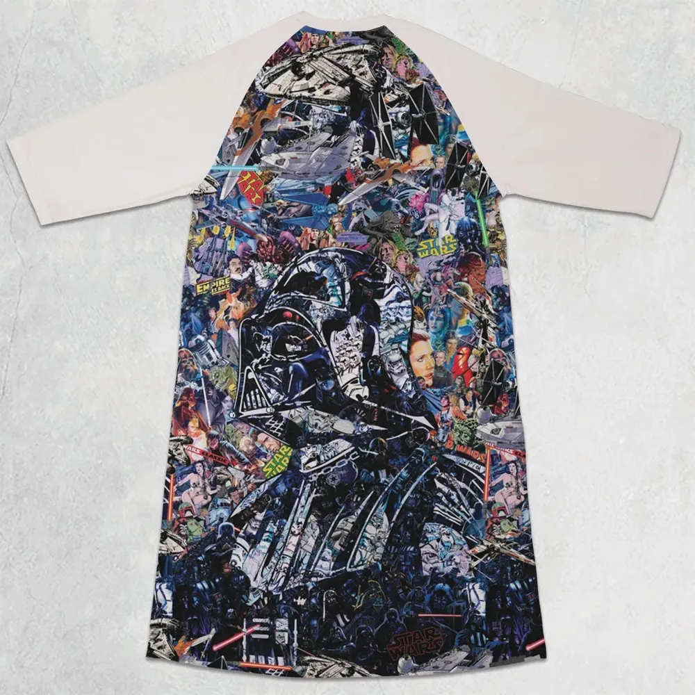 Star Wars Darth Vader All in One 3/4 Sleeve Raglan Dress - 2