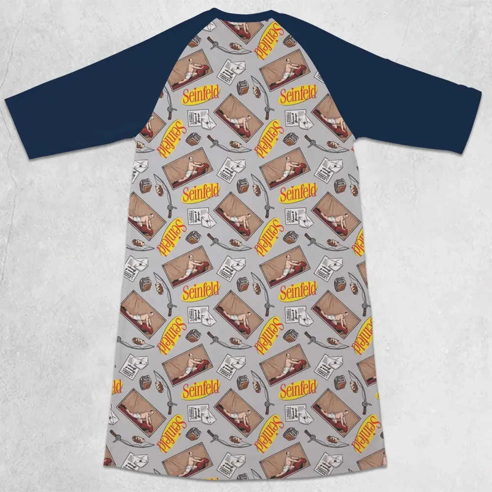 George Underwear Seinfeld 3/4 Sleeve Raglan Dress - 2