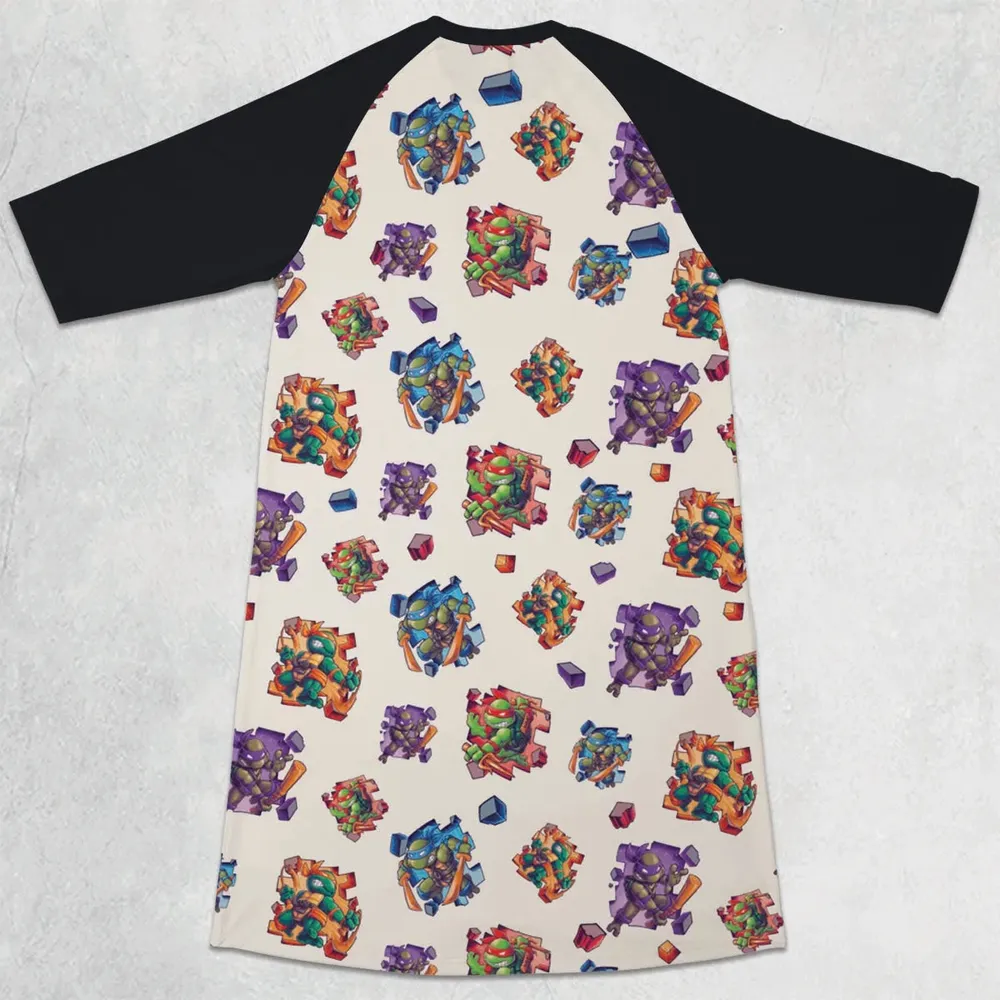 TMNT Break The Wall 3/4 Sleeve Raglan Dress - 2