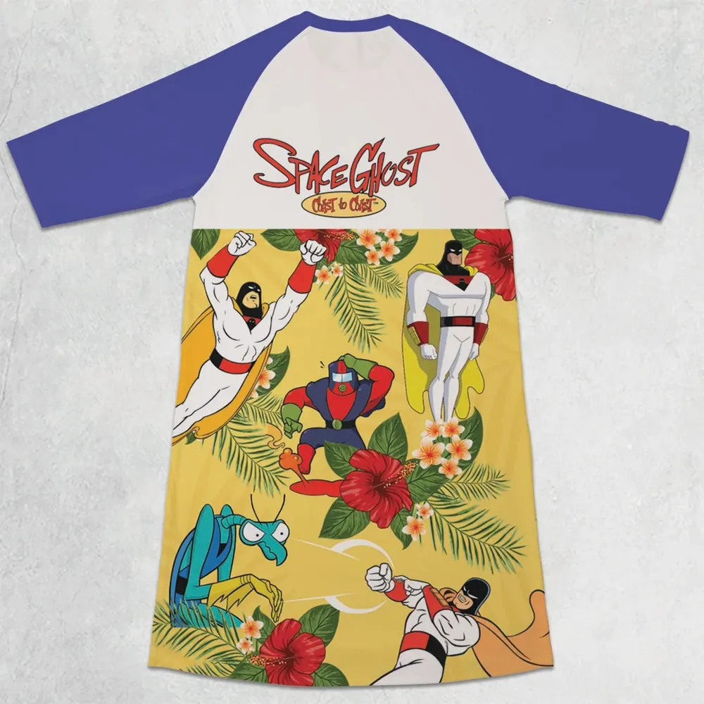Space Ghost Coast to Coast Characters 3/4 Sleeve Raglan Dress - 2