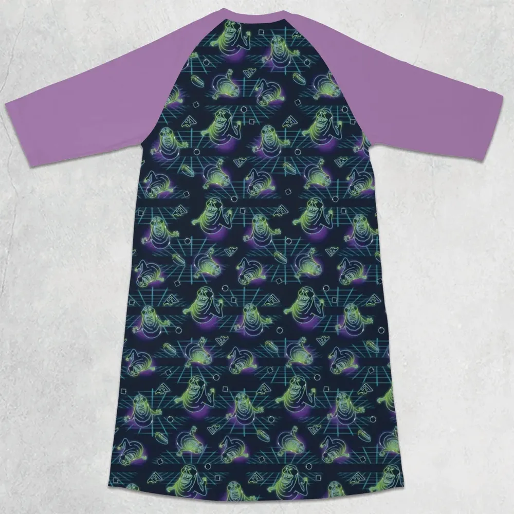 The Real Ghostbusters Slimer Classics Retro 3/4 Sleeve Raglan Dress - 2