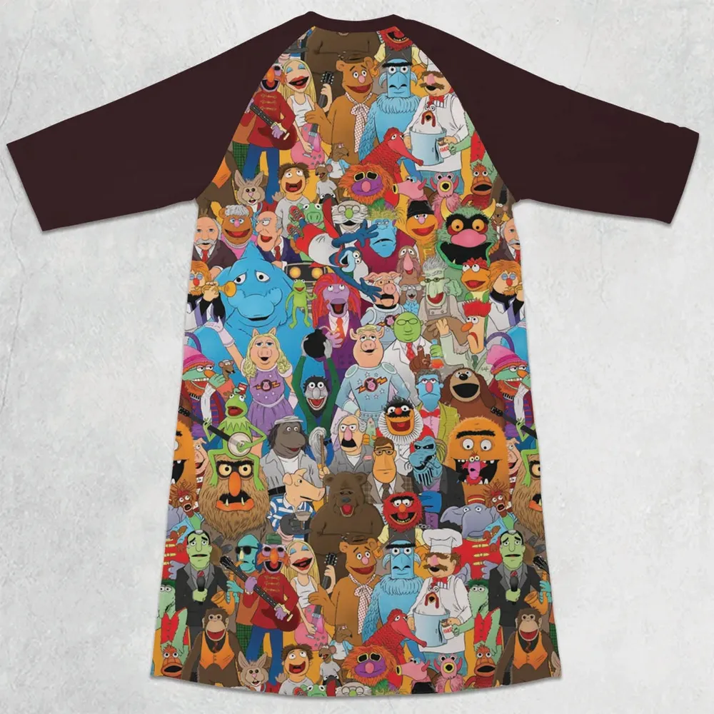 The Great Muppet Jubilee The Muppet 3/4 Sleeve Raglan Dress - 2