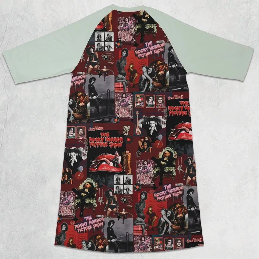 Frank-N-Furter The Rocky Horror Picture Show 3/4 Sleeve Raglan Dress - 2