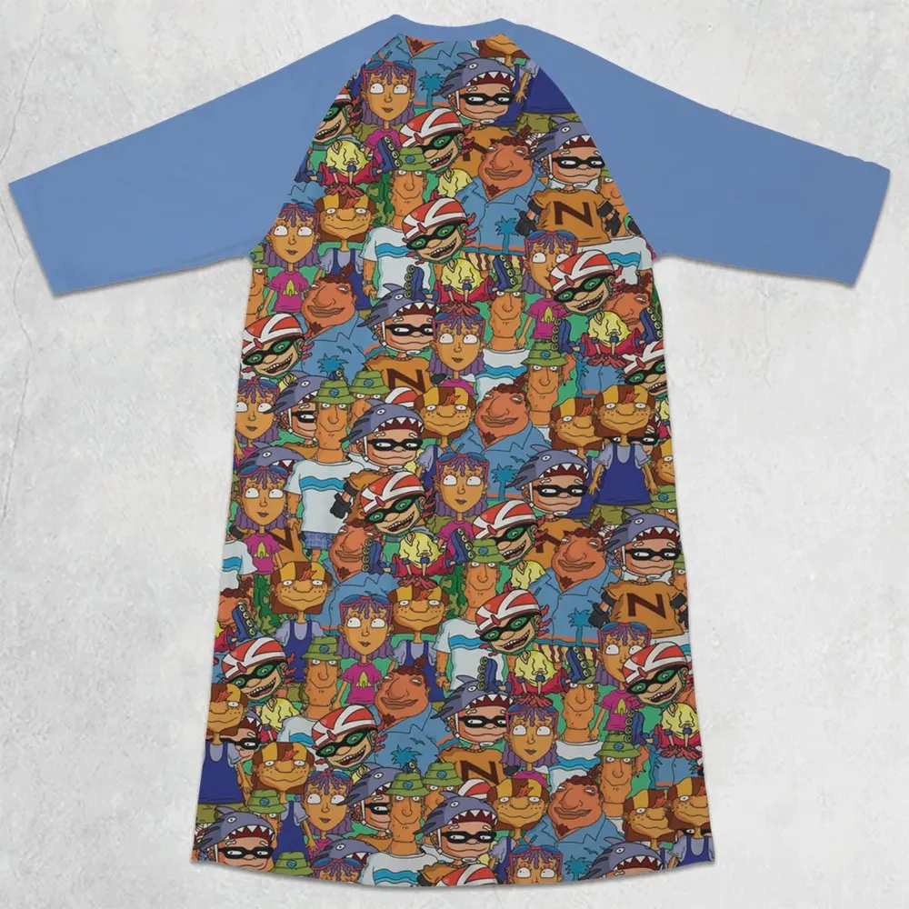 Rocket Power Characters 3/4 Sleeve Raglan Dress - 2